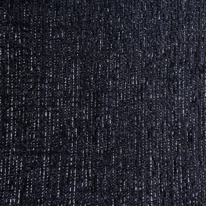 Canapé Raed, 2 coussins lombaires, 226 cm, bois massif, noir, polyester bleu