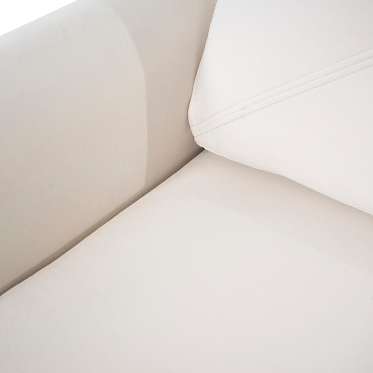 Canapé élégant combiné : canapé Chesterfield avec accoudoirs roulés et accoudoirs évasés capitonnés à boutons, canapé en microfibre pour petits espaces