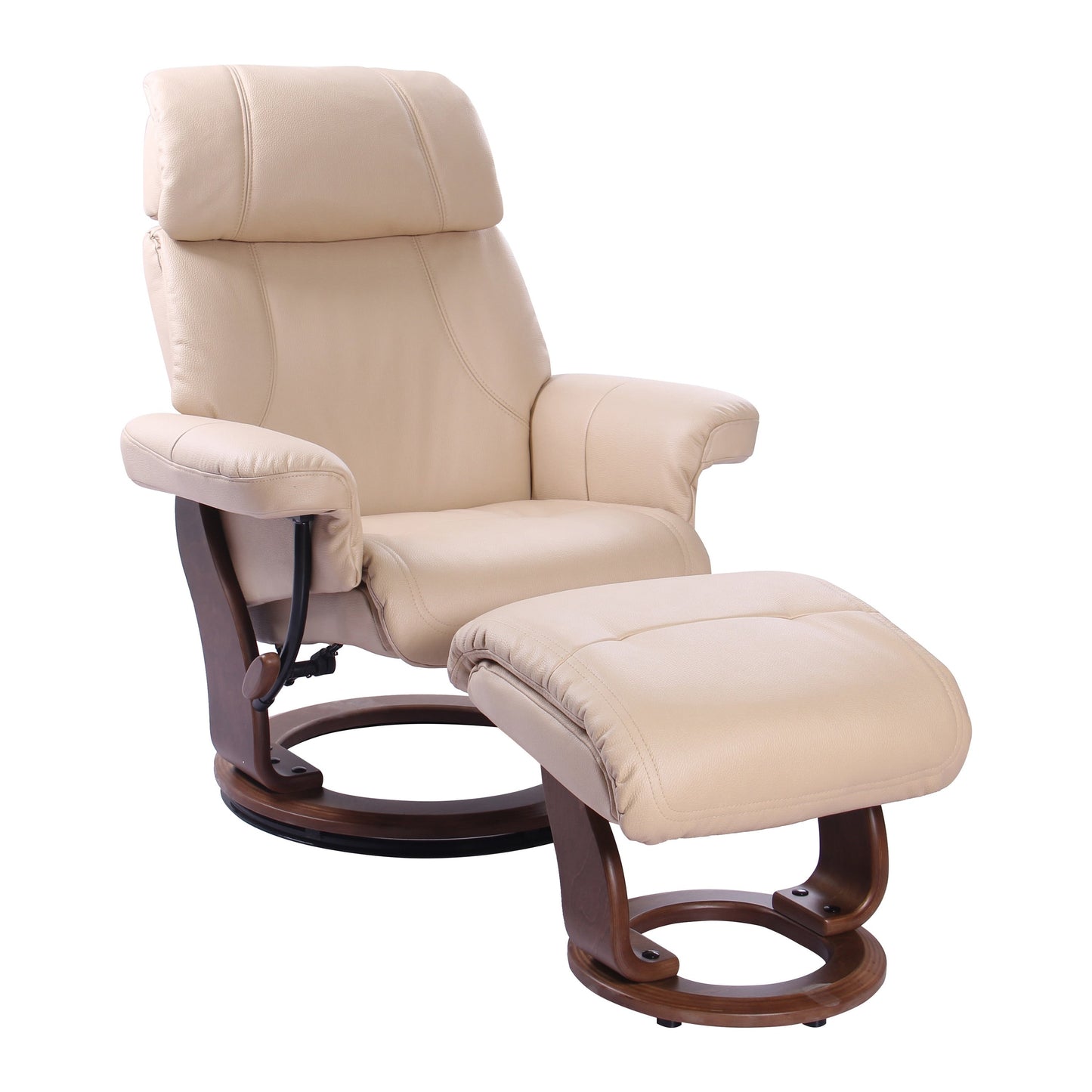 Fauteuil inclinable confortable Ramadi avec pouf assorti