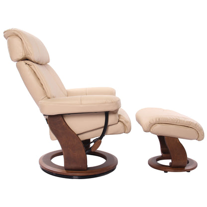 Fauteuil inclinable confortable Ramadi avec pouf assorti