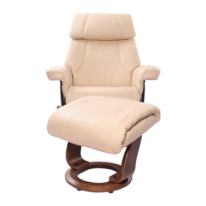 Fauteuil inclinable confortable Ramadi avec pouf assorti
