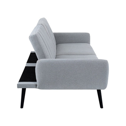 Canapé-lit futon moderne, canapé-lit futon convertible, canapé-lit en lin à dossier divisé pour salon