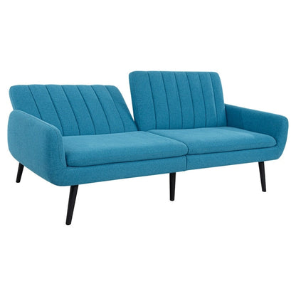 Canapé-lit futon moderne, canapé-lit futon convertible, canapé-lit en lin à dossier divisé pour salon