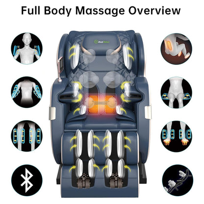 Fauteuil de massage chauffant Ukuowu Favor-03 Plus ADV avec écran LCD, double cœur S Track, contrôle par application, Shiatsu zéro gravité