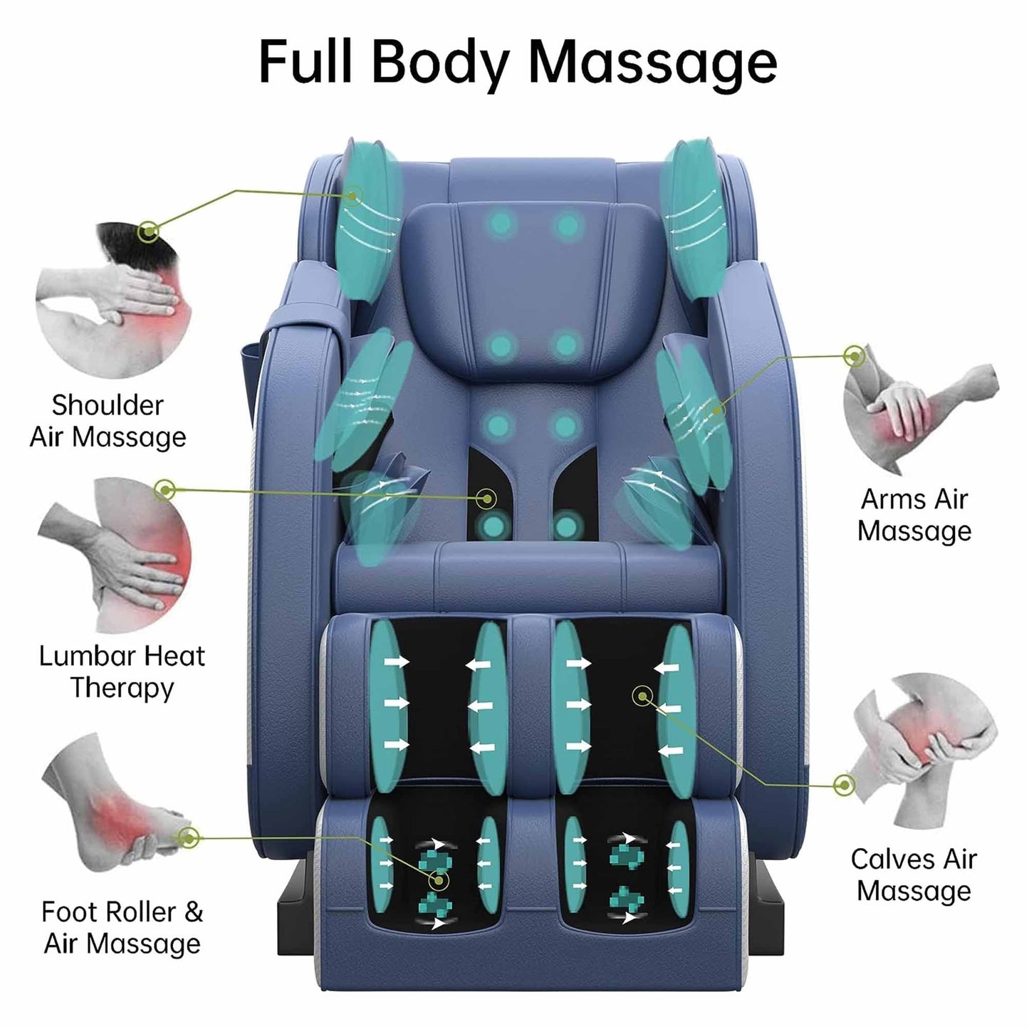 Fauteuil de massage chauffant pour tout le corps Ukuowu Favor-MM350 avec mode zéro gravité et lecteur de musique Bluetooth