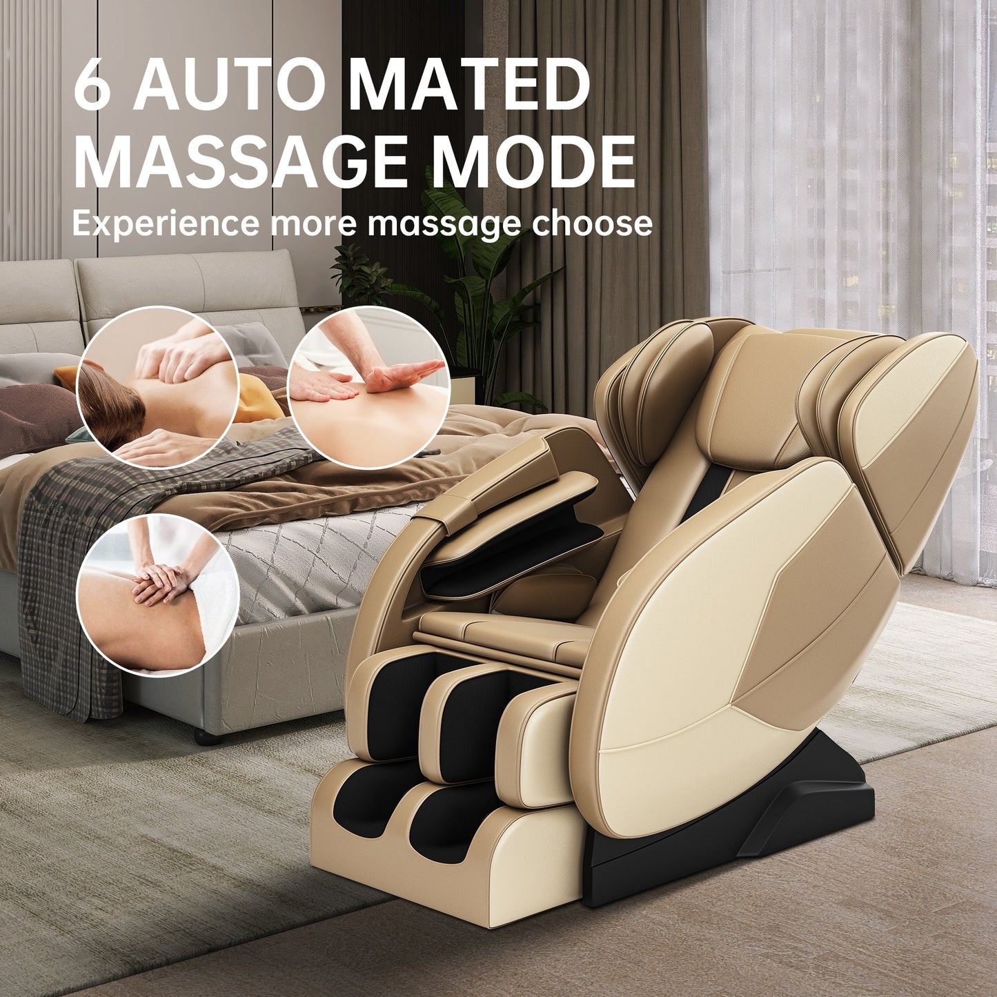 Fauteuil de massage chauffant pour tout le corps Ukuowu Favor-MM350 avec mode zéro gravité et lecteur de musique Bluetooth