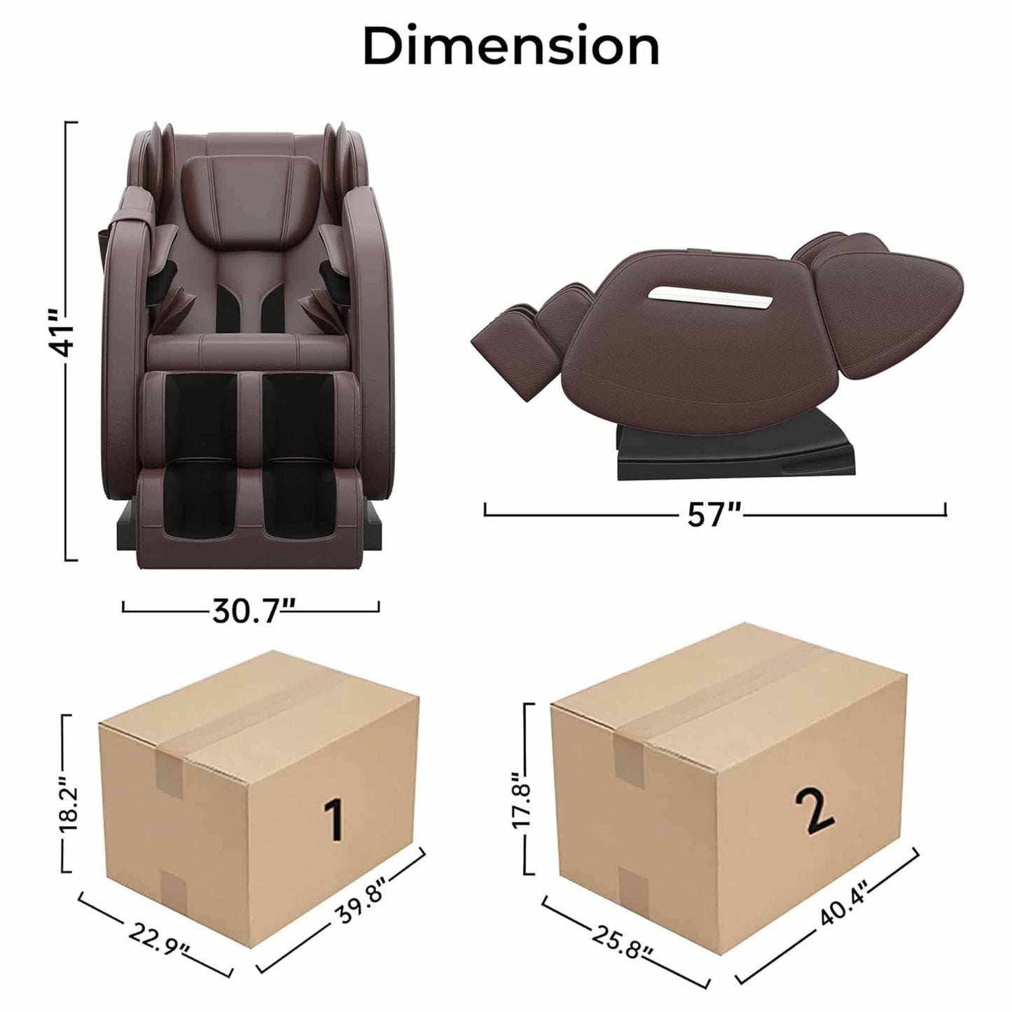 Fauteuil de massage chauffant pour tout le corps Ukuowu Favor-MM350 avec mode zéro gravité et lecteur de musique Bluetooth