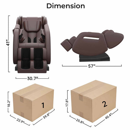 Fauteuil de massage chauffant pour tout le corps Ukuowu Favor-MM350 avec mode zéro gravité et lecteur de musique Bluetooth