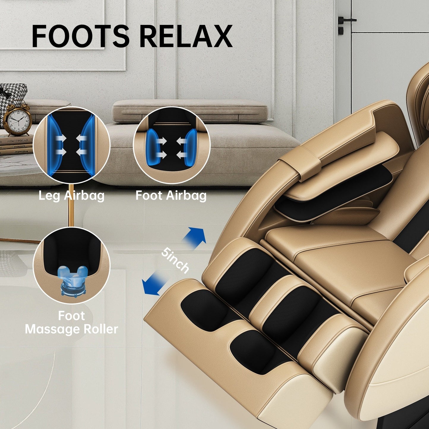 Fauteuil de massage chauffant pour tout le corps Ukuowu Favor-MM350 avec mode zéro gravité et lecteur de musique Bluetooth