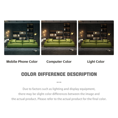 Canapé rembourré en cuir avec accoudoirs encastrés pour salon - 110,2 L - 110,2 x 28,35