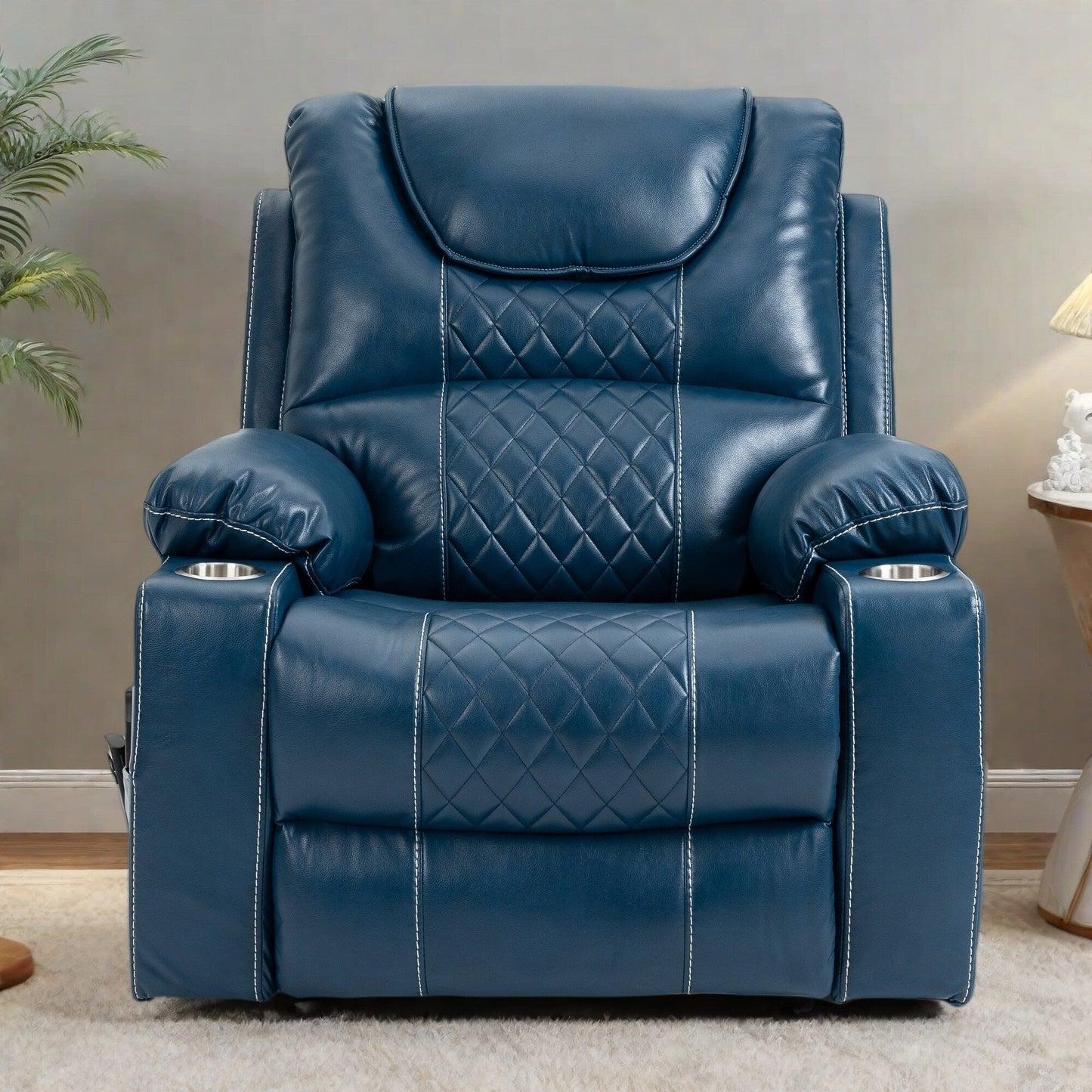 Fauteuil inclinable - Capacité de 181 kg, double moteur OKIN, massage/chauffage - Inclinaison à 180°, position zéro gravité