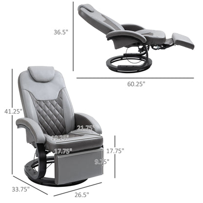 Fauteuil inclinable avec repose-pieds et appui-tête