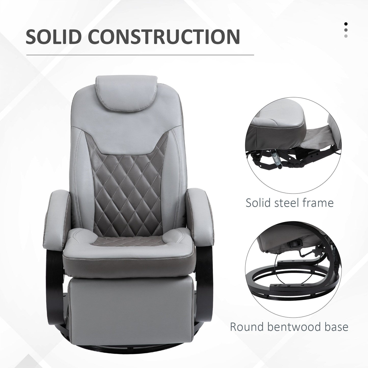 Fauteuil inclinable avec repose-pieds et appui-tête