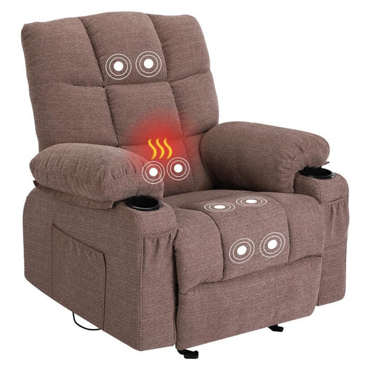 Fauteuil inclinable massant et chauffant avec USB