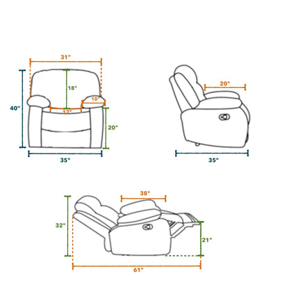 Fauteuil inclinable pour le salon