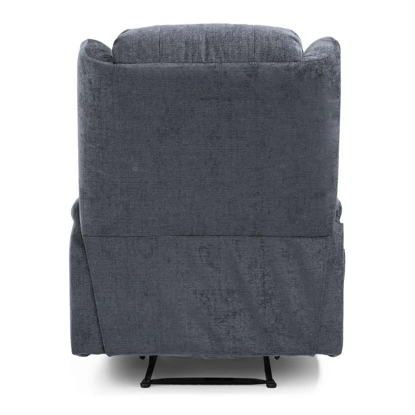 Fauteuil inclinable avec 5 modes de massage, chauffage et télécommande, deux porte-gobelets, inclinaison manuelle et poche de rangement latérale
