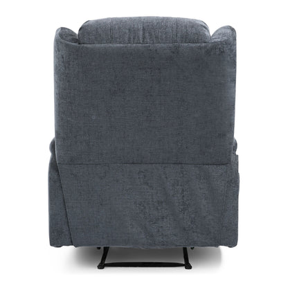 Fauteuil inclinable avec 5 modes de massage, chauffage et télécommande, deux porte-gobelets, inclinaison manuelle et poche de rangement latérale