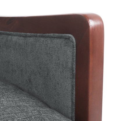 Fauteuil inclinable avec cadre en bois de bouleau, mécanisme de poussée et coutures capitonnées