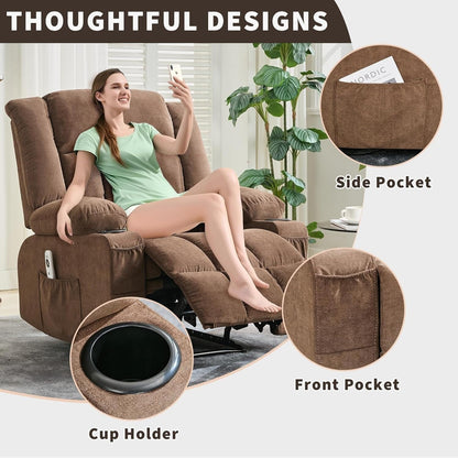 Fauteuil inclinable télécommandé avec chauffage et massage