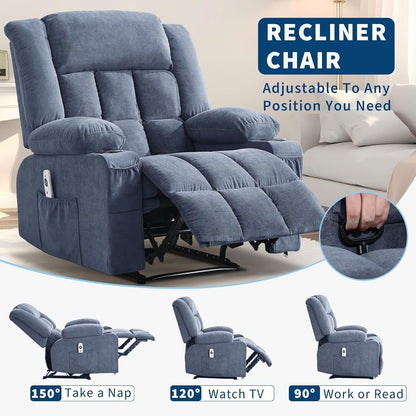 Fauteuil inclinable télécommandé avec chauffage et massage