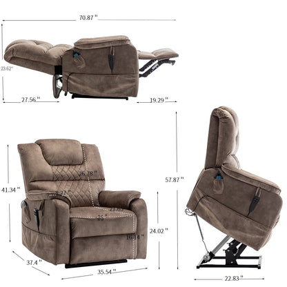 Fauteuil inclinable avec moteur silencieux OKIN - Inclinaison à 180°, télécommande, dossier/repose-pieds séparé