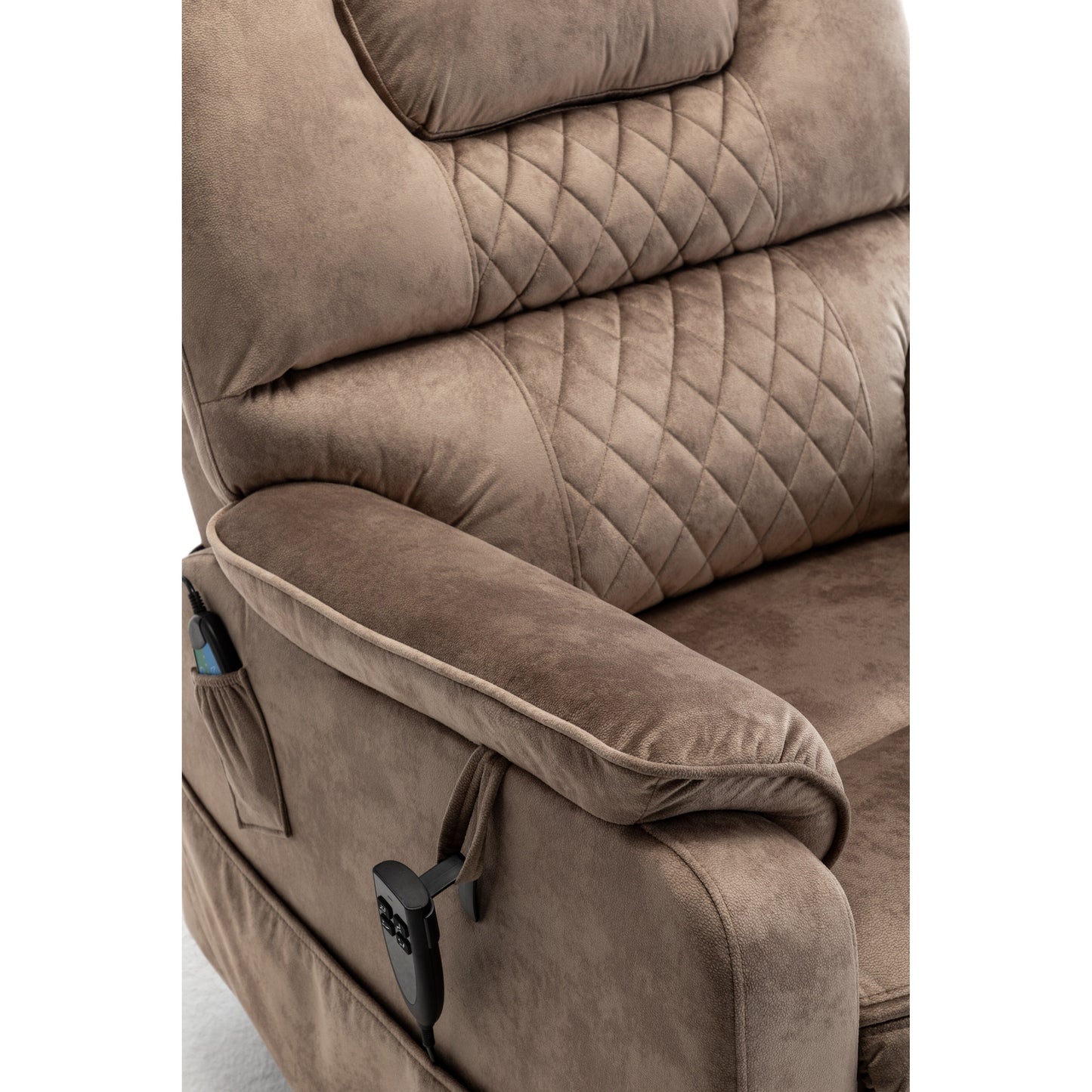 Fauteuil inclinable avec moteur silencieux OKIN - Inclinaison à 180°, télécommande, dossier/repose-pieds séparé