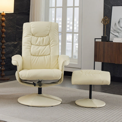Fauteuil inclinable avec pouf