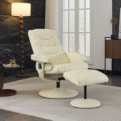 Fauteuil inclinable avec pouf