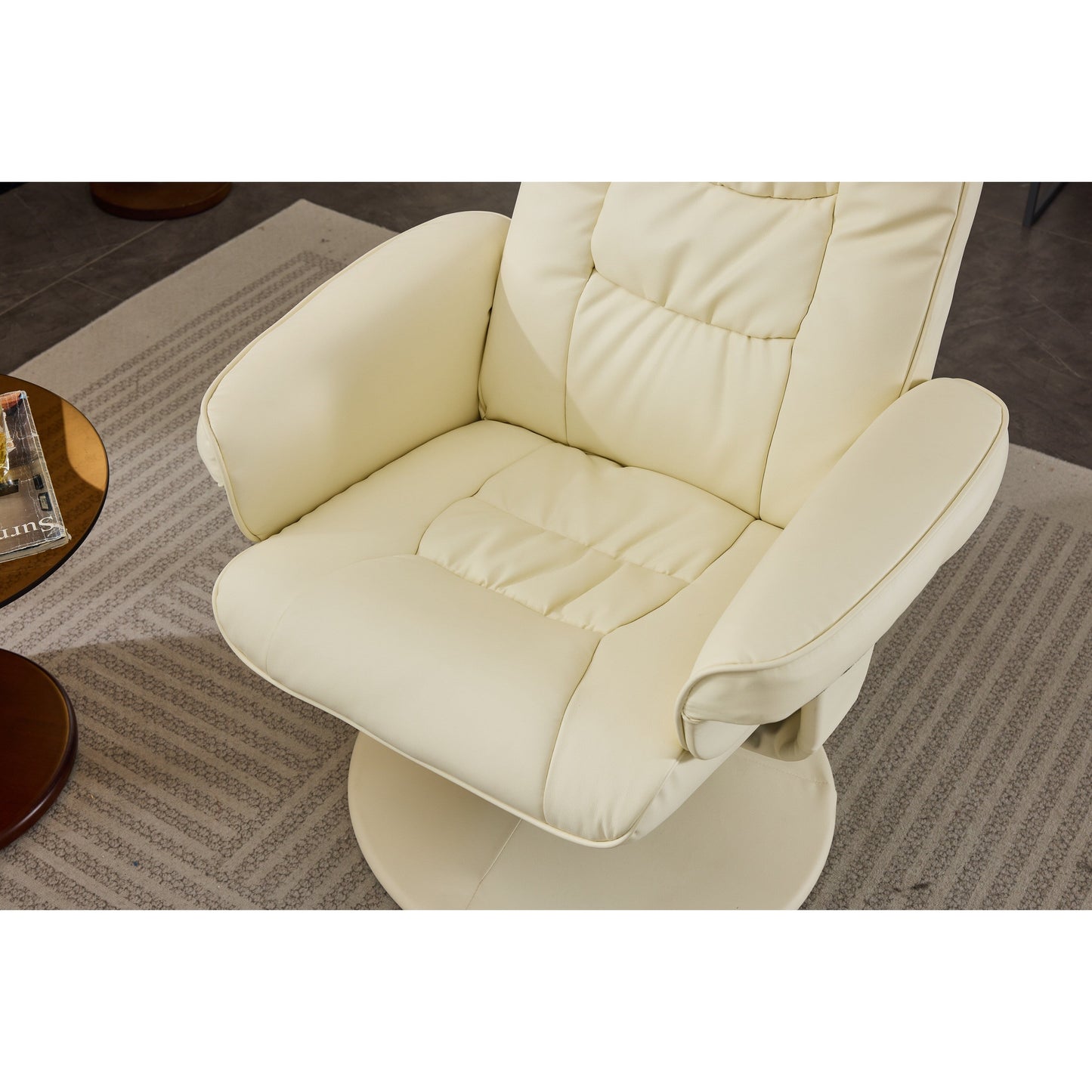 Fauteuil inclinable avec pouf