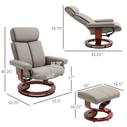 Fauteuil inclinable avec pouf
