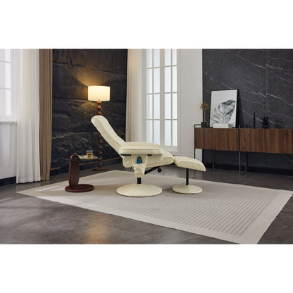Fauteuil inclinable avec pouf