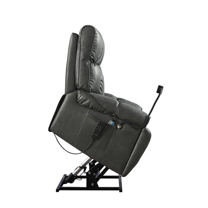Fauteuil inclinable avec support de téléphone, fauteuil inclinable électrique avec 2 moteurs, massage et chaleur pour personnes âgées, 3 positions, 2 S