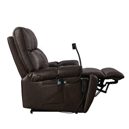 Fauteuil inclinable avec support de téléphone, fauteuil inclinable électrique avec 2 moteurs, massage et chaleur pour personnes âgées, 3 positions, 2 S