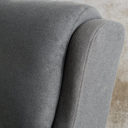 Fauteuil inclinable avec mécanisme de poussée et revêtement anthracite - Pièce d'appoint de salon moderne avec tissu facile d'entretien