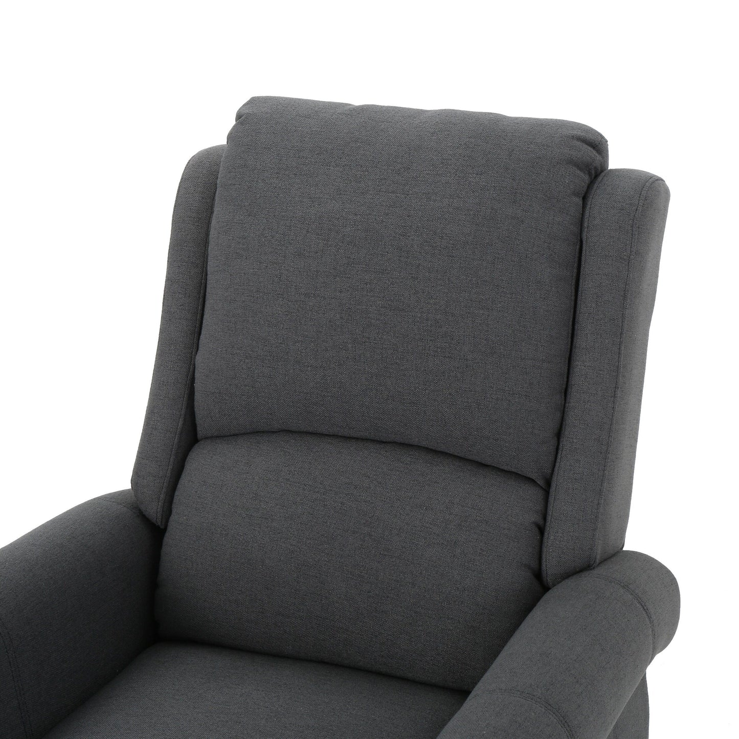 Fauteuil inclinable avec mécanisme de poussée et revêtement anthracite - Pièce d'appoint de salon moderne avec tissu facile d'entretien