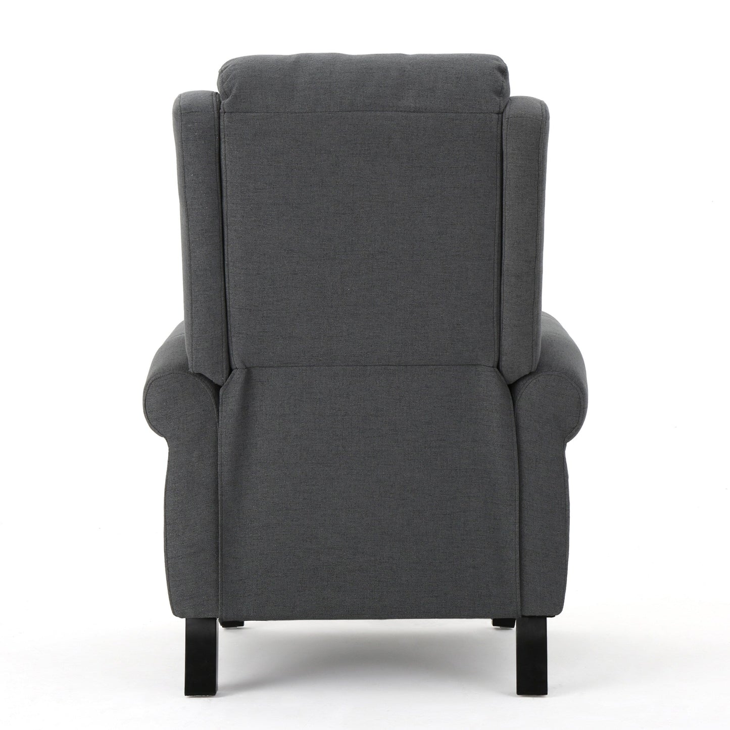Fauteuil inclinable avec mécanisme de poussée et revêtement anthracite - Pièce d'appoint de salon moderne avec tissu facile d'entretien