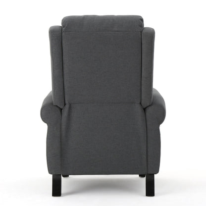 Fauteuil inclinable avec mécanisme de poussée et revêtement anthracite - Pièce d'appoint de salon moderne avec tissu facile d'entretien