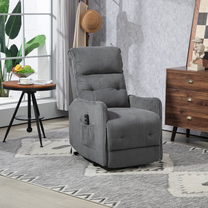 Fauteuil inclinable électrique pour adultes, avec coussin de siège à ressorts ensachés et poche latérale