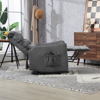 Fauteuil inclinable électrique pour adultes, avec coussin de siège à ressorts ensachés et poche latérale