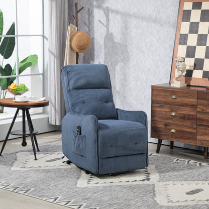 Fauteuil inclinable électrique pour adultes, avec coussin de siège à ressorts ensachés et poche latérale