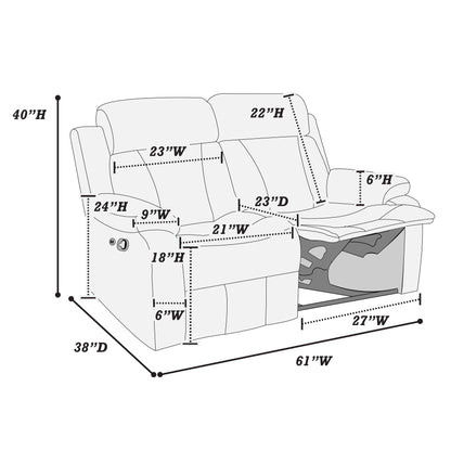 Causeuse inclinable Poundex