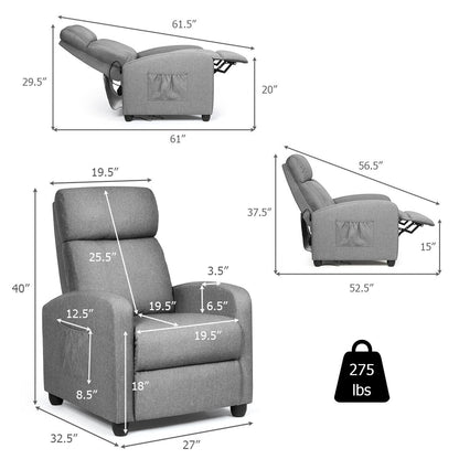 Fauteuil de massage inclinable, canapé simple ergonomique réglable avec rembourrage