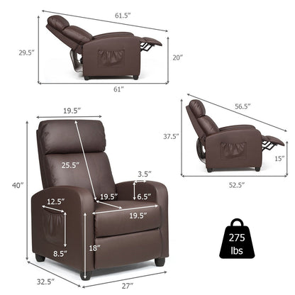 Fauteuil de massage inclinable, canapé simple ergonomique réglable avec rembourrage