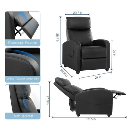 Fauteuil de massage inclinable Fauteuil inclinable à dossier relevable Fauteuil inclinable pour cinéma maison