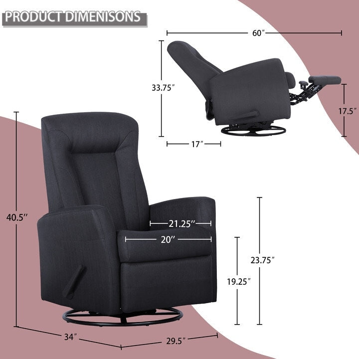 Fauteuil inclinable à bascule, fauteuil inclinable pivotant, fauteuil d'appoint