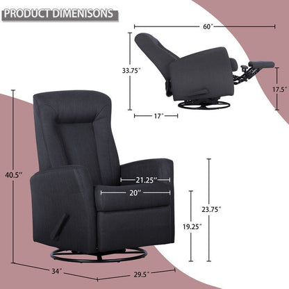 Fauteuil inclinable à bascule, fauteuil inclinable pivotant, fauteuil d'appoint