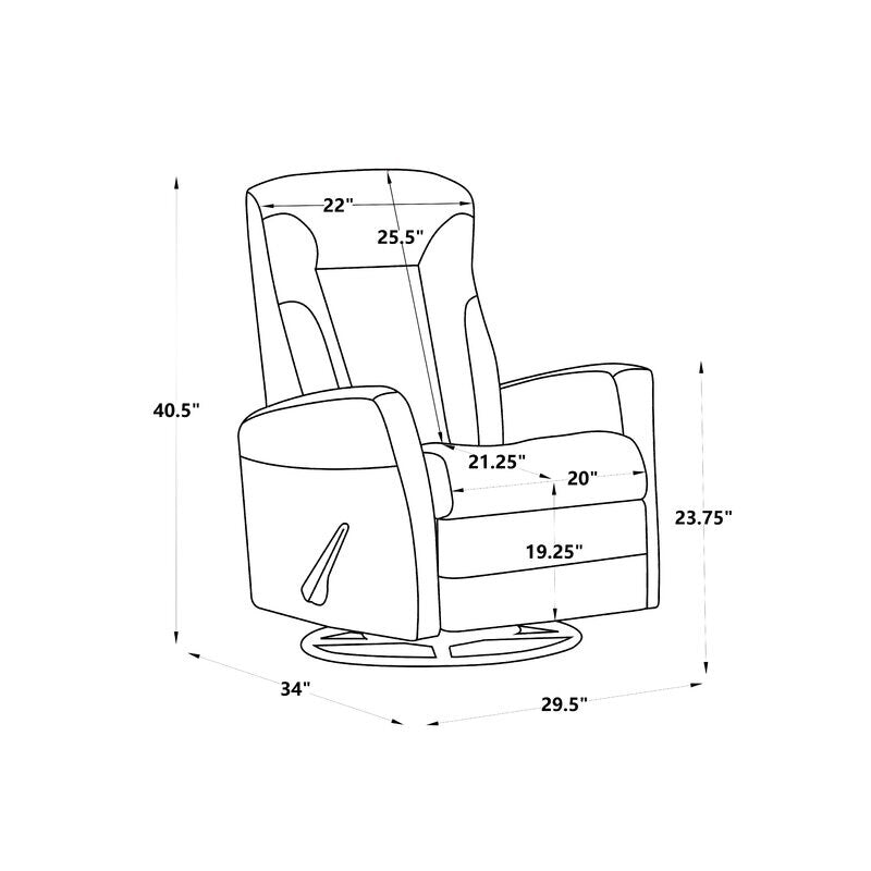 Fauteuil inclinable à bascule, fauteuil inclinable pivotant, fauteuil d'appoint