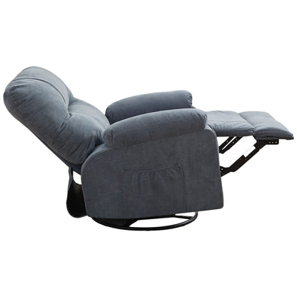 Fauteuil inclinable, fauteuil pivotant à 360 degrés, équipé d'un coussin moelleux et d'un dossier, fauteuil confortable