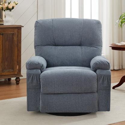 Fauteuil inclinable, fauteuil pivotant à 360 degrés, équipé d'un coussin moelleux et d'un dossier, fauteuil confortable