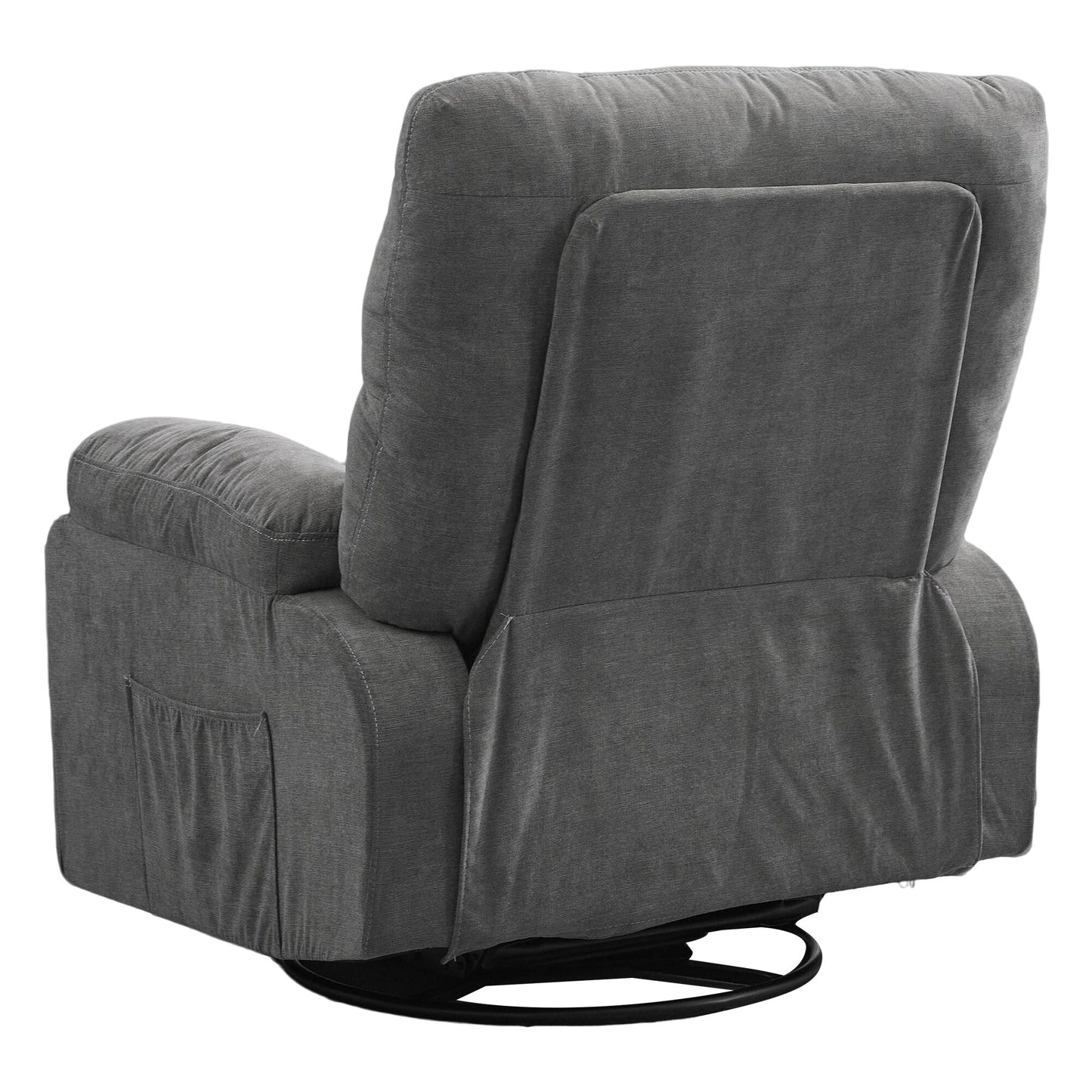 Fauteuil inclinable, fauteuil pivotant à 360 degrés, équipé d'un coussin moelleux et d'un dossier, fauteuil confortable